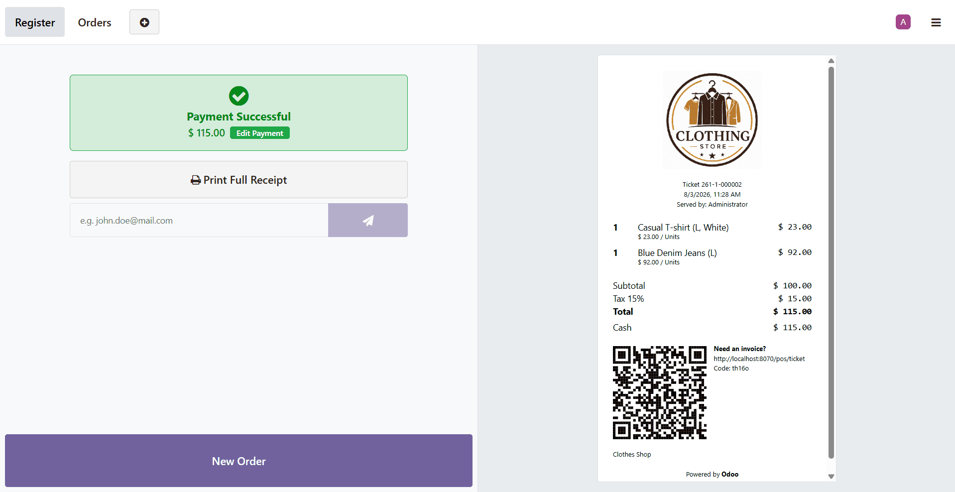 Receipt printing