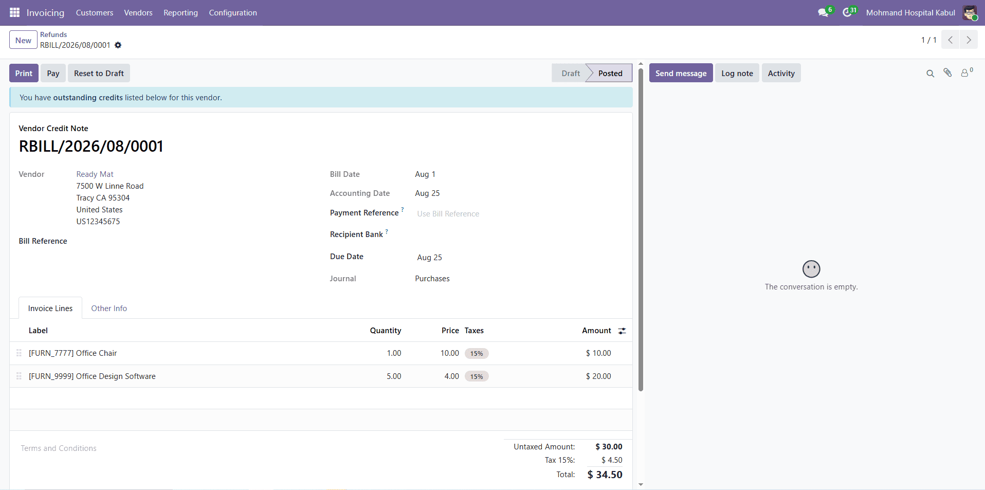 Payment registration